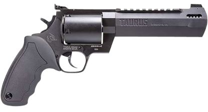 Picture of Taurus 2500061Rh Raging Hunter Large Frame 500 S&W Mag 5Rd 6.75" Black Ported/Target Crown Barrel, Matte Black Oxide Cylinder, Black Steel Frame Black Rubber Grip 