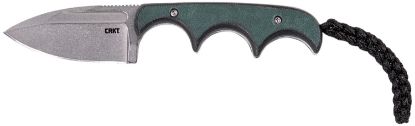 Picture of Crkt 2396 Minimalist 2.15" Fixed Spear Point Plain Stonewashed 8Cr13mov Ss Blade/Green Polished Resin Infused Fiber Handle 