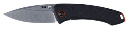 Picture of Crkt 2522 Tuna Compact 2.73" Plain Stonewashed 8Cr13mov Ss Blade, Black G10/Ss Handle, Includes Pocket Clip 