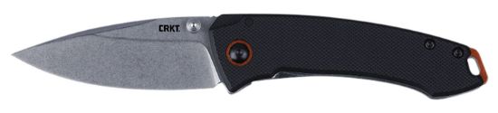 Picture of Crkt 2522 Tuna Compact 2.73" Plain Stonewashed 8Cr13mov Ss Blade, Black G10/Ss Handle, Includes Pocket Clip 