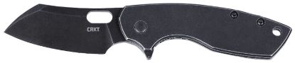 Picture of Crkt 5315Ks Pilar Large 2.67" Folding Plain Black Stonewashed 8Cr13mov Ss Blade/Black Stainless Steel Handle Includes Pocket Clip 