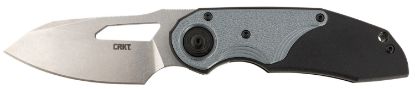 Picture of Crkt 5410 Attaboy 2.73" Folding Drop Point Plain Stonewashed D2 Steel Blade/Black/Silver Grn Handle Includes Pocket Clip 