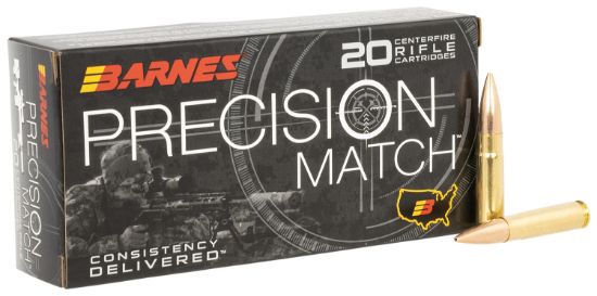 Picture of Barnes Bullets 32134 Precision Match 300 Blackout 220 Gr Jacket Hollow Point 20 Per Box/ 10 Case 