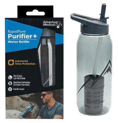 Picture of Rapidpure 01600123 Purifier + Plastic Bottle 3.5" X 3.5" X 9.5", Includes Ultralight Straw 