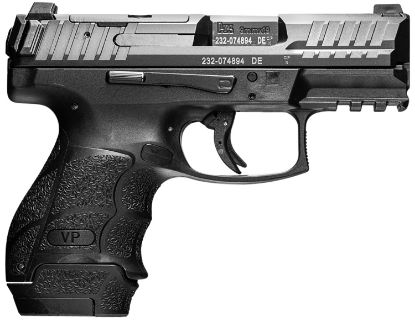 Picture of Hk 81000808 Vp9sk Sub-Compact 9Mm Luger 12+1/15+1 3.39" Black Polygonal Rifled Barrel, Black Optic Ready/Serrated Slide Black Polymer Frame, Black Finger Grooved Polymer Grips Ambidextrous 