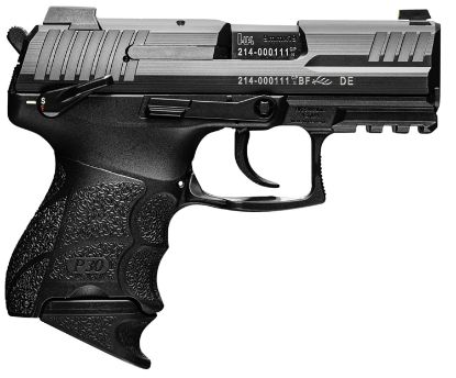 Picture of Hk 81000824 P30sk Sub-Compact 9Mm Luger 15+1 3.27" Black Matte Stainless Serrated Slide Black Polymer Frame W/Picatinny Rail Black Finger Grooved Polymer Grips Ambidextrous Hand 