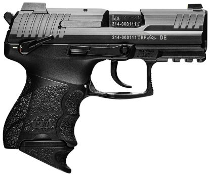 Picture of Hk 81000825 P30sk Sub-Compact 9Mm Luger 15+1 3.27" Black Matte Stainless Serrated Slide Black Polymer Frame W/Picatinny Rail Black Finger Grooved Polymer Grips Ambidextrous Hand 