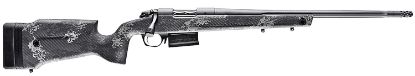 Picture of Bergara Rifles B14sm759 B-14 Crest 6.5 Prc 3+1 20" Fluted/Threaded, Sniper Gray Cerakote Barrel/Rec, Monte Carlo Carbon Fiber Stock With Black & Gray Splatter, Omni Muzzle Brake 