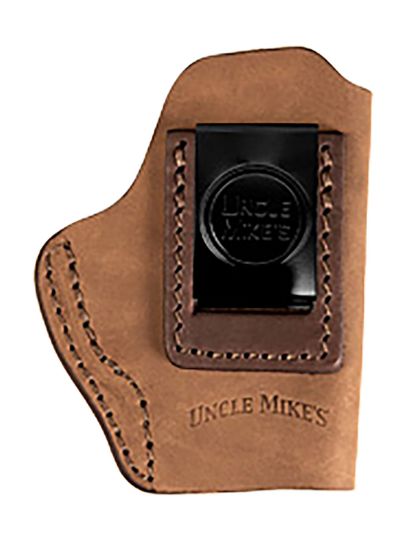 Picture of Uncle Mikes-Leather(1791) Umiwb1brwa Inside The Waistband Iwb Size 01 Brown Leather Belt Clip Fits Walther Ppk 