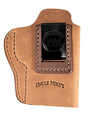 Picture of Uncle Mikes-Leather(1791) Umiwb4brwa Inside The Waistband Iwb, Size 04, Brown Leather, Compatible W/Glock 17/19, Belt Clip Mount, Right Hand 