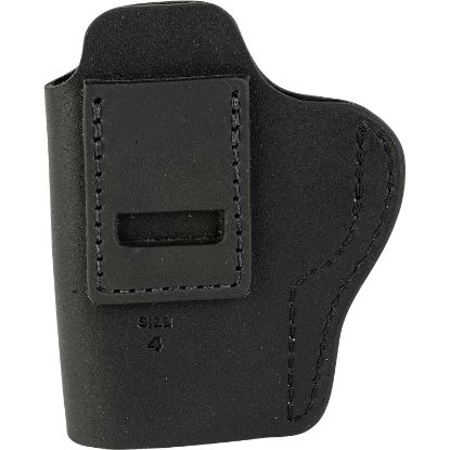 Picture of Uncle Mikes-Leather(1791) Umiwb4mbla Inside The Waistband Iwb Size 04 Matte Black Leather Belt Clip Fits Glock 17/19, Right Hand 