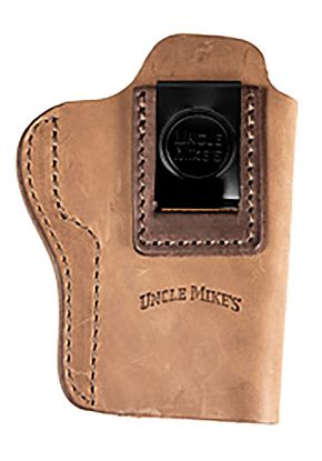 Picture of Uncle Mikes-Leather(1791) Umiwb5brwa Inside The Waistband Iwb Size 05 Brown Leather Belt Clip Fits Sig P320 Right Hand 