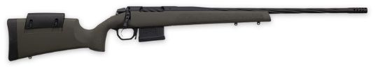 Picture of Weatherby 3Wrxp7mmrr8b 307 Range Xp 7Mm Rem Mag 5+1 26" Fluted, Black Barrel/Rec, Od Green Synthetic Stock With Adj. Cheek Rest, Accubrake Muzzle Brake, Triggertech Trigger 