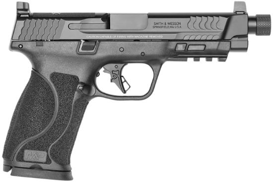 Picture of Smith & Wesson 13586 M&P M2.0 Full Size 45 Acp 10+1, 5.12" Black Armornite Steel Threaded Barrel & Optic Ready/Serrated Slide, Matte Black Polymer Frame W/Picatinny Rail 