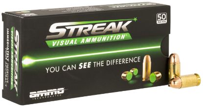 Picture of Ammo Inc 45230Tmcstrkgrn50 Streak Visual (Green) 45Acp 230Gr Total Metal Case 50 Per Box/20 Case 