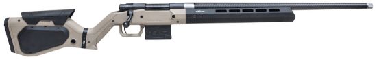 Picture of Howa Hhera65ctan M1500 Hera 6.5 Creedmoor 5+1 22" Threaded Barrel, Black Rec, Tan & Black Hera H7 Chassis Stock 