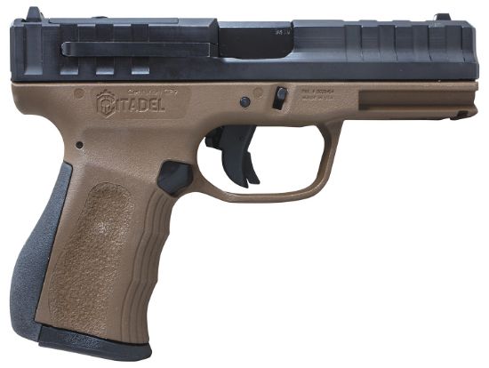 Picture of Citadel Citcp9bnz Centurion Cp9 Compact Frame 9Mm Luger 14+1, 4" Black Steel Barrel, Black Optic Ready/Serrated Steel Slide, Bronze Polymer Frame & Grip 