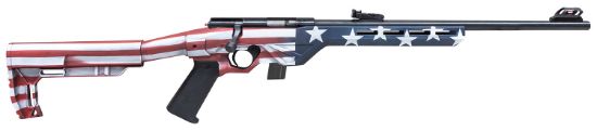 Picture of Citadel Cit22lrbltusa Trakr 22 Lr 10+1 18" Blued Steel Barrel & Receiver, American Flag Synthetic Stock 