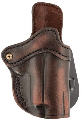 Picture of 1791 Gunleather Orpdh23vtgr Paddle Holster Optic Ready Owb Size 2.3 Vintage Leather Paddle Fits Glock 17 Fits Walther Ppq Right Hand 