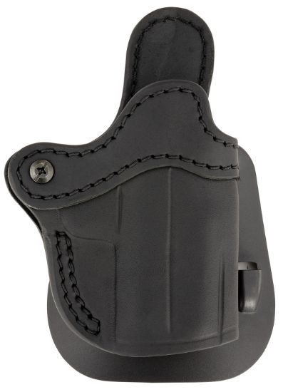 Picture of 1791 Gunleather Orpdhcsblr Paddle Holster Optic Ready Owb Size Compact Black Leather Compatible W/Glock 43/Taurus Gx4/Sig P365, Paddle Mount, Right Hand 