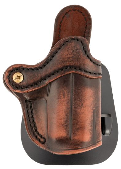 Picture of 1791 Gunleather Orpdhcvtgr Paddle Holster Optic Ready Owb Size Compact Vintage Leather Paddle Fits Glock 43 Fits Sig P365 Fits Taurus Gx4 Right Hand 