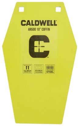 Picture of Caldwell 1116693 C 10" Coffin Cp4 Yellow Powder Coat Ar500 Steel Hanging 