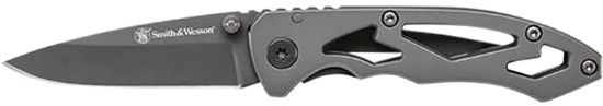 Picture of Smith & Wesson Knives Ck400cp Skeletonized 2.20" Folding Drop Point Plain Stainless Steel Blade 3.20" Handle Includes Pocket Clip 