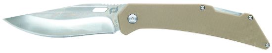 Picture of Schrade 1159301 Slingshot Lockback Folder 4" Recurve Clip Point/Satin Aus-10 Blade 5" G10 Handle 