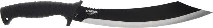 Picture of Schrade 1182527 Decimate Parang 11.75" Fixed Parang Plain Black Black Oxide 3Cr13 Steel Blade 6.75" Black Rubber Overmold Handle Includes Sheath 