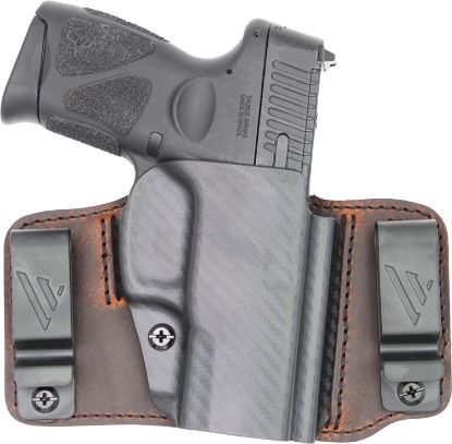 Picture of Versacarry Ins201g43 Insurgent Deluxe Iwb/Owb Brown Polymer Belt Clip Fits Glock 43 Right Hand 