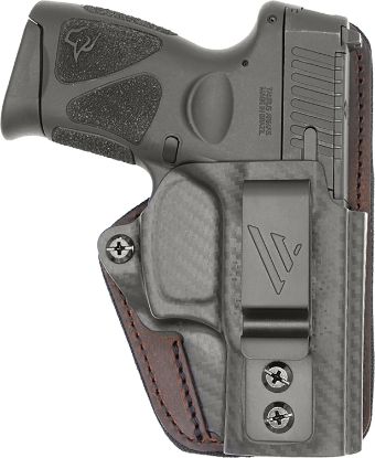 Picture of Versacarry Cfc211g43 Comfort Flex Custom Iwb Brown Polymer Belt Clip Fits Glock 43 Right Hand 