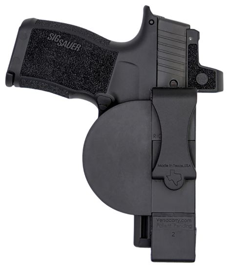 Picture of Versacarry 380Xs Zerobulk Iwb Size Extra Small Black Resin Belt Clip Fits 2.75" Barrel Ambidextrous 