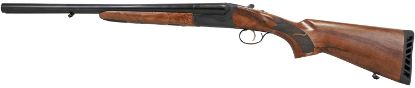 Picture of Iver Johnson Arms Ij800-20 Ij800 12 Gauge Break Open 3" 2 Shot 20" Black Side By Side Barrel, Black Steel Receiver, Fixed Walnut Wood Stock, Ambidextrous 