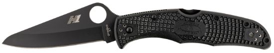 Picture of Spyderco C91pbbk2 Pacific Salt 2 3.78" Folding Drop Point Plain Black H2 Steel Blade/ Black Textured Frn Handle 