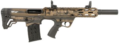 Picture of Gforce Arms Gfy1usbnz Gfy-1 12 Gauge 3" 5+1 18.50", Burnt Bronze American Flag, Bullpup With Pistol Grip Stock, Picatinny Rail With Flip Up Sights 