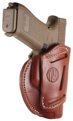 Picture of 1791 Gunleather 3Wh6cbra 3-Way Iwb/Owb Size 06 Classic Brown Leather Belt Loop Fits Beretta 92 Fits Walther Ppq Fits Sig P320 Ambidextrous Hand 