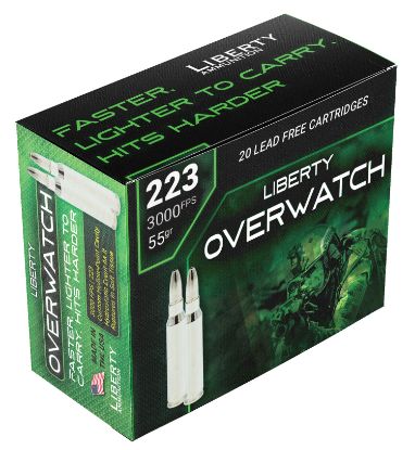 Picture of Liberty Ammunition Laow223553000 Overwatch 223 Rem 55 Gr 20 Per Box/ 50 Case 