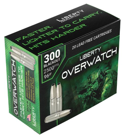 Picture of Liberty Ammunition Laow300962500 Overwatch 300 Blackout 96 Gr Open Cavity Design 20 Per Box/50 Case 