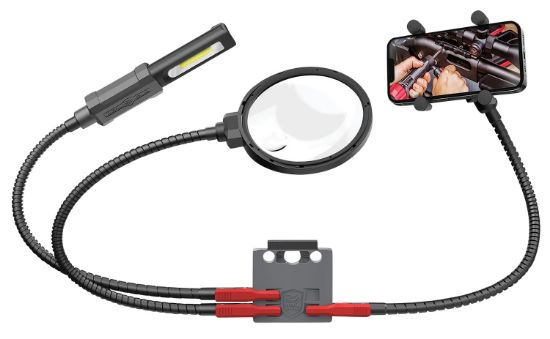 Picture of Real Avid Avmvacc Smart Mount Quick-Connect, Includes Magnifying Glass, 180 Lumen Work Light, Cell Phone Holder 