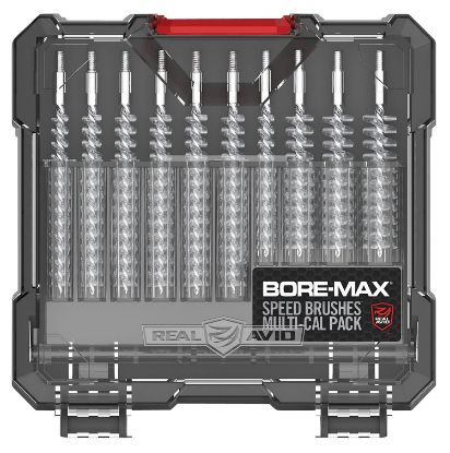 Picture of Real Avid Avbmsbs Bore-Max Speed Brush Set Multi-Caliber Nickel-Plated 