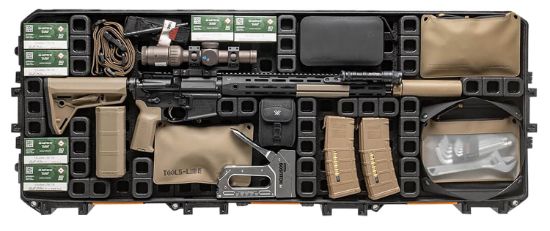 Picture of Magpul Mag1301-Blk Daka Grid Organizer Black Polypropylene For Pelican 730 Vault Tactical Rifle Case 