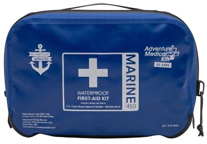 Picture of Adventure Medical Kits 01150450 Marine 450 Treats Injuries/Illnesses Dust Proof Waterproof Blue 