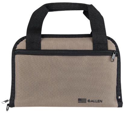 Picture of Allen 3644 Pistol Tote Taupe Endura W/Exterior Pocket 11.50" Long Lockable Holds 1 Handgun 