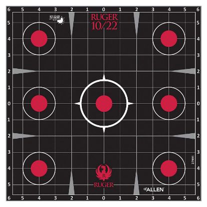 Picture of Ruger 28001 Splash Adhesive Target Kit 17.5" X 13.5" Black/Red Includes 3 Paper Targets 