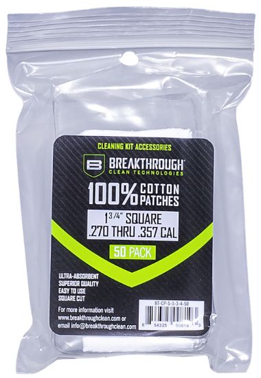 Picture of Breakthrough Clean Btcps13450 Square Patches 270/357 Cal 1.75" 50 Pack 