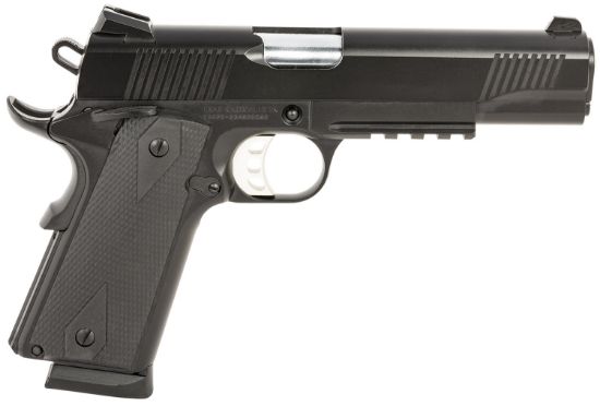 Picture of Tisas 10100529 1911 Duty 45 Acp 8+1 5" Black Steel Barrel, Black Serrated Steel Slide, Black Cerakote Steel Frame W/Accessory Rail & Beavertail, Ambidextrous 