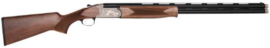 Picture of Charles Daly 930344 202A 28 Gauge 3" 2Rd 26" Blued Vent Rib Barrel, Engraved White Receiver, Fixed Walnut Checkered Stock Right Hand 