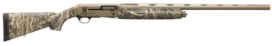 Picture of Browning 011434205 Silver Field 12 Gauge 3.5" 4+1 (2.75") 26", Fde Barrel/Rec, Realtree Max-7 Camo Synthetic Stock With Textured Gripping Surface 