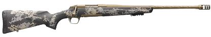 Picture of Browning 035582294 X-Bolt Mountain Pro Burnt Bronze Spr 6.5 Prc 3+1 20" Fluted, Burnt Bronze Cerakote Barrel/Rec, Carbon Fiber Stock With Accent Graphics, Recoil Hawg Muzzle Brake 