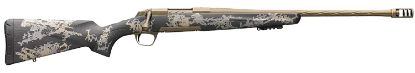 Picture of Browning 035582299 X-Bolt Mountain Pro Burnt Bronze Spr 6.8 Western 3+1 20" Fluted, Burnt Bronze Cerakote Barrel/Rec, Carbon Fiber Stock With Accent Graphics, Recoil Hawg Muzzle Brake 